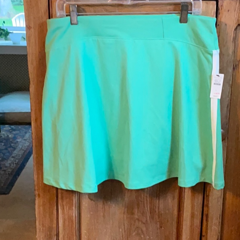 Talbots Green Mini A-Line Skirt Casual Resort Wear